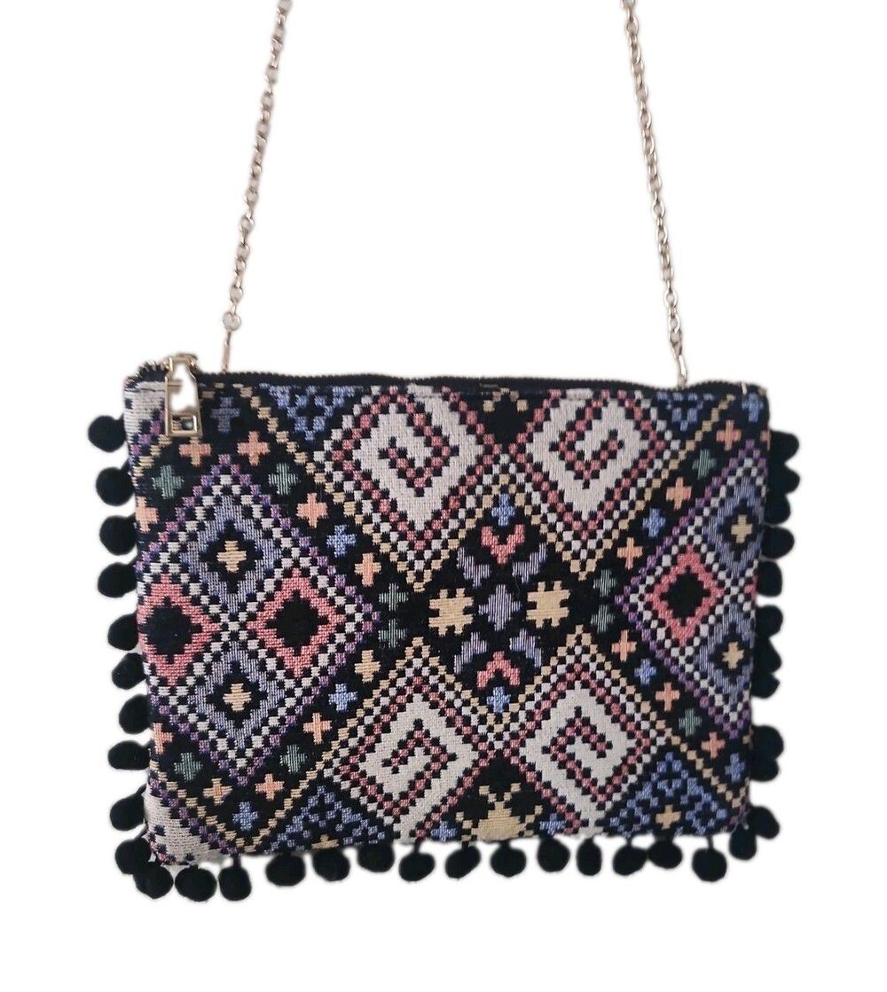 VIETA Clutch/ Crossbody Bag Geometric Design